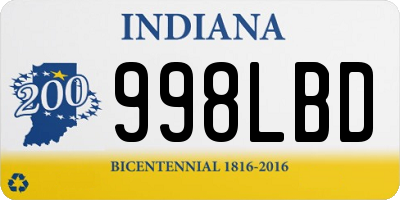 IN license plate 998LBD
