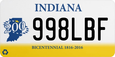 IN license plate 998LBF