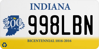 IN license plate 998LBN