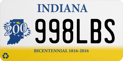 IN license plate 998LBS