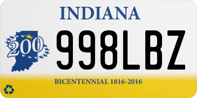 IN license plate 998LBZ