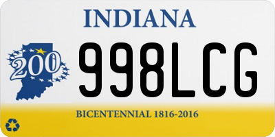 IN license plate 998LCG