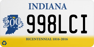 IN license plate 998LCI