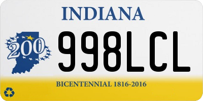 IN license plate 998LCL