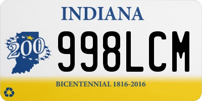 IN license plate 998LCM