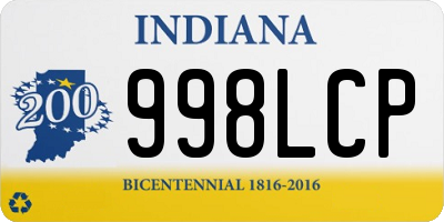 IN license plate 998LCP