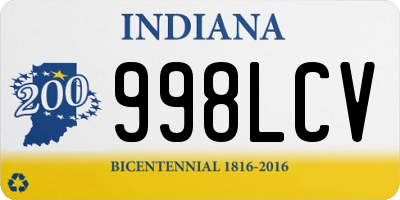 IN license plate 998LCV