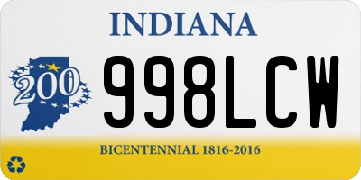 IN license plate 998LCW