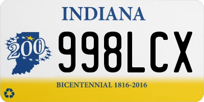 IN license plate 998LCX