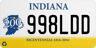 IN license plate 998LDD