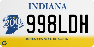 IN license plate 998LDH