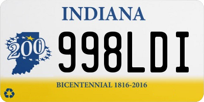 IN license plate 998LDI