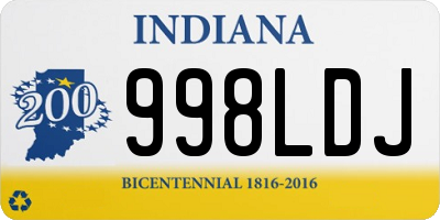 IN license plate 998LDJ