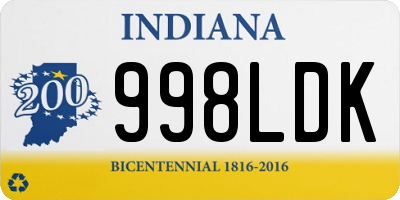 IN license plate 998LDK