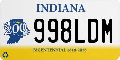 IN license plate 998LDM