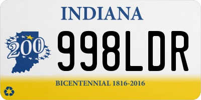 IN license plate 998LDR