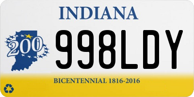 IN license plate 998LDY