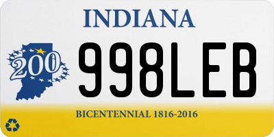 IN license plate 998LEB