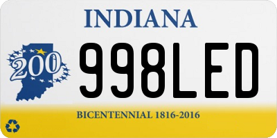 IN license plate 998LED