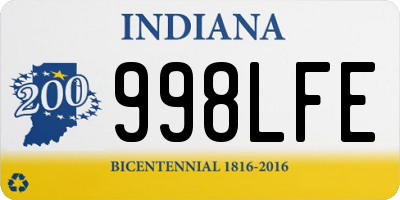 IN license plate 998LFE