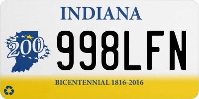 IN license plate 998LFN
