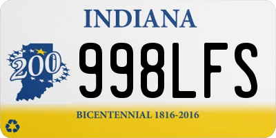 IN license plate 998LFS