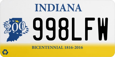 IN license plate 998LFW