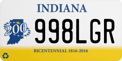 IN license plate 998LGR