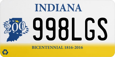 IN license plate 998LGS