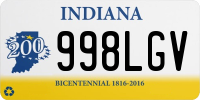 IN license plate 998LGV