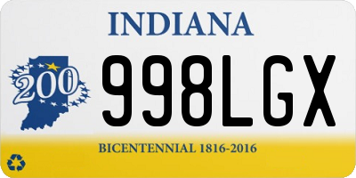 IN license plate 998LGX