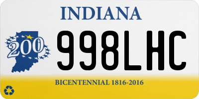IN license plate 998LHC