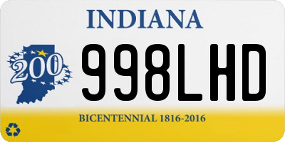 IN license plate 998LHD