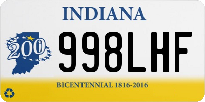 IN license plate 998LHF