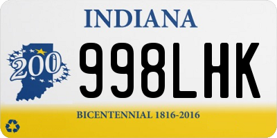 IN license plate 998LHK