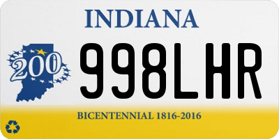 IN license plate 998LHR