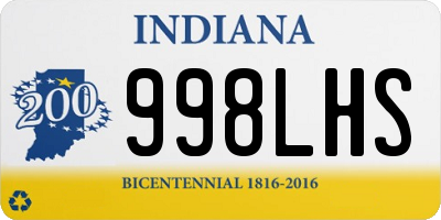 IN license plate 998LHS