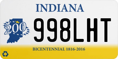 IN license plate 998LHT