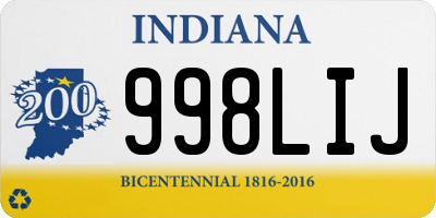 IN license plate 998LIJ