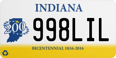 IN license plate 998LIL