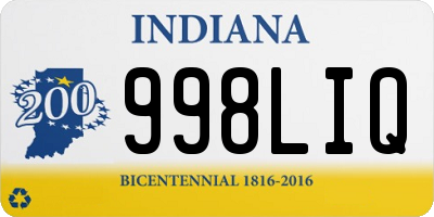 IN license plate 998LIQ