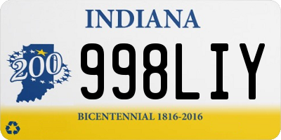 IN license plate 998LIY