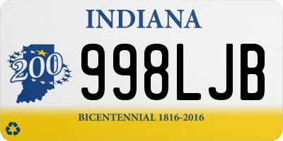 IN license plate 998LJB