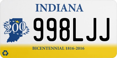 IN license plate 998LJJ