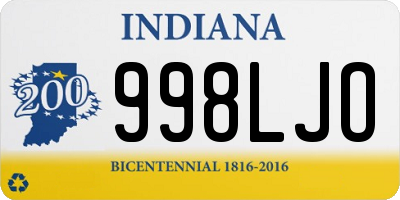 IN license plate 998LJO
