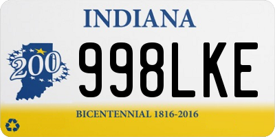 IN license plate 998LKE