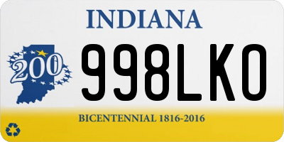 IN license plate 998LKO