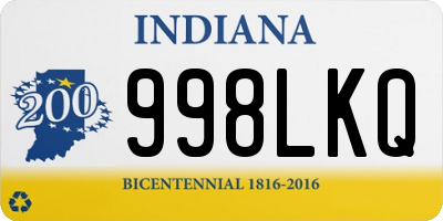 IN license plate 998LKQ