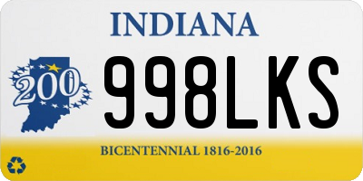 IN license plate 998LKS