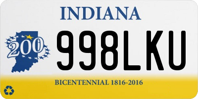 IN license plate 998LKU